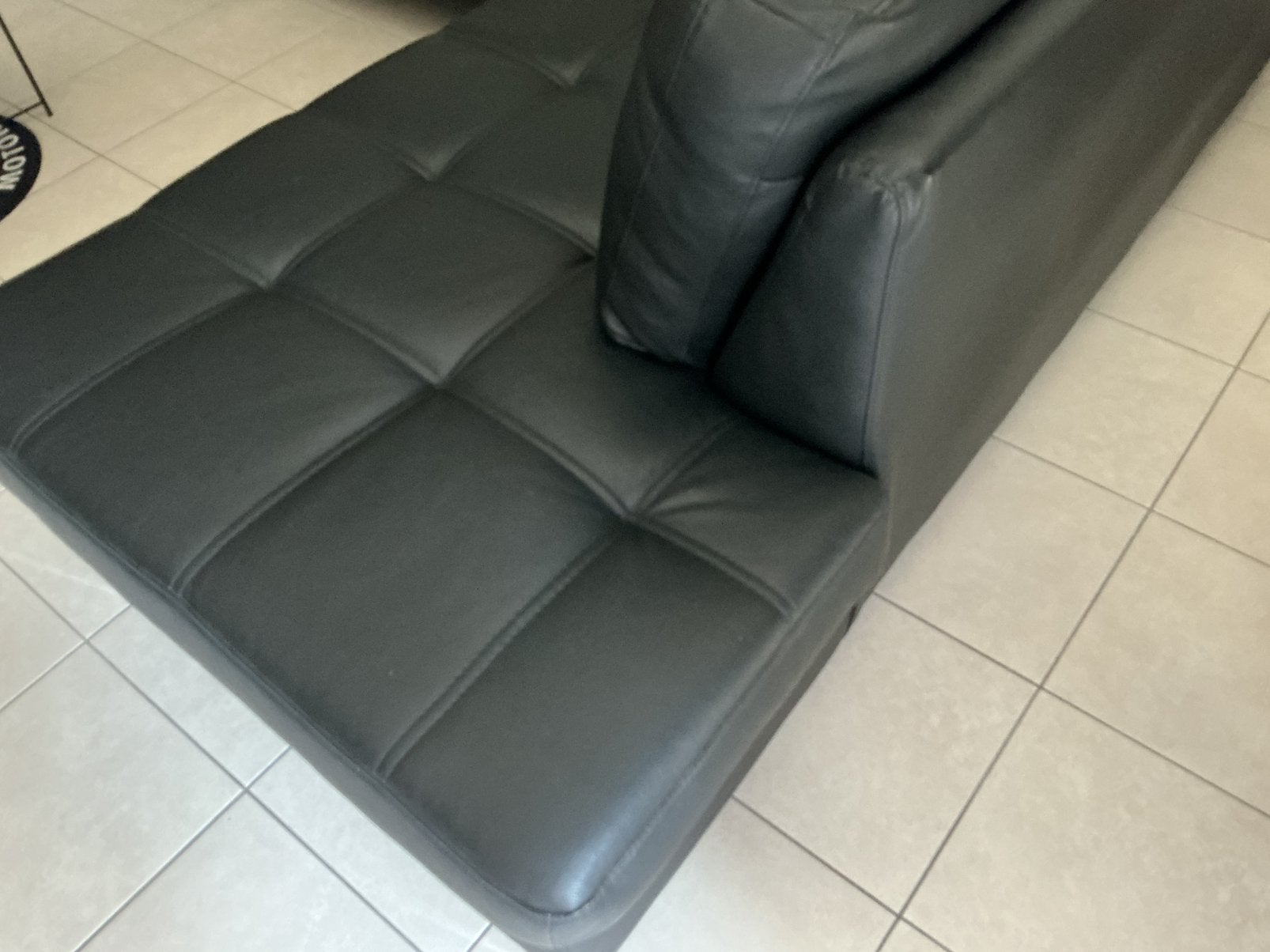 Gratis hoeksalon in kunstleer, Huis en Inrichting, Ophalen, Gebruikt, Overige materialen, Modern
