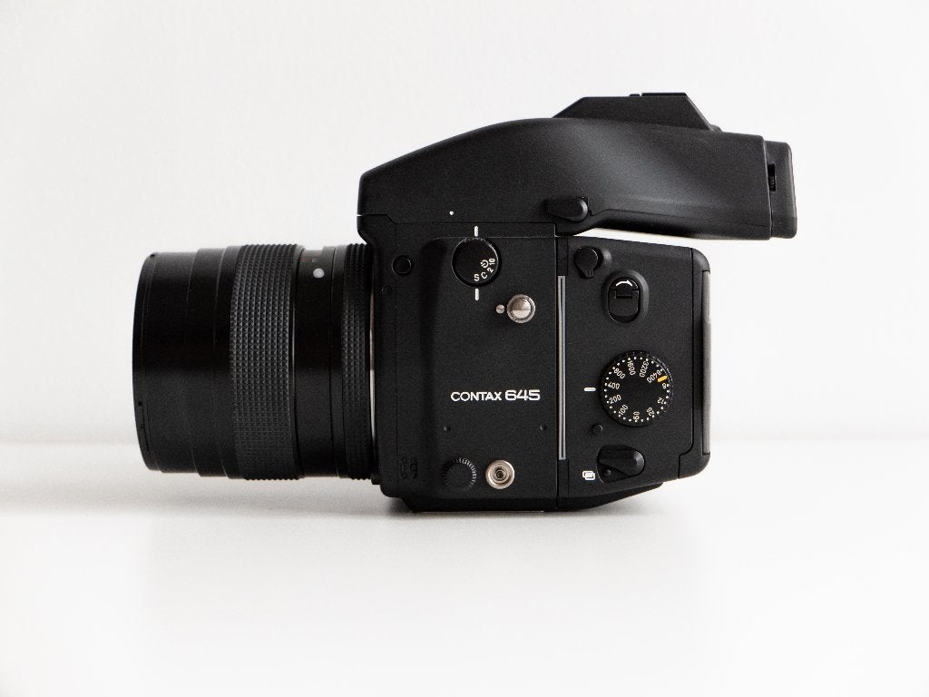Contax 645 volledige kit in topstaat!, TV, Hi-fi & Vidéo, Enlèvement, Comme neuf, Reflex miroir, Autres Marques
