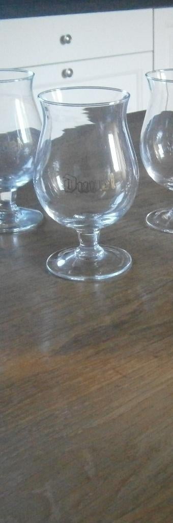 15 Duvel glazen 33 cl gouden letters, Ophalen of Verzenden, Zo goed als nieuw, Glas of Glazen, Duvel