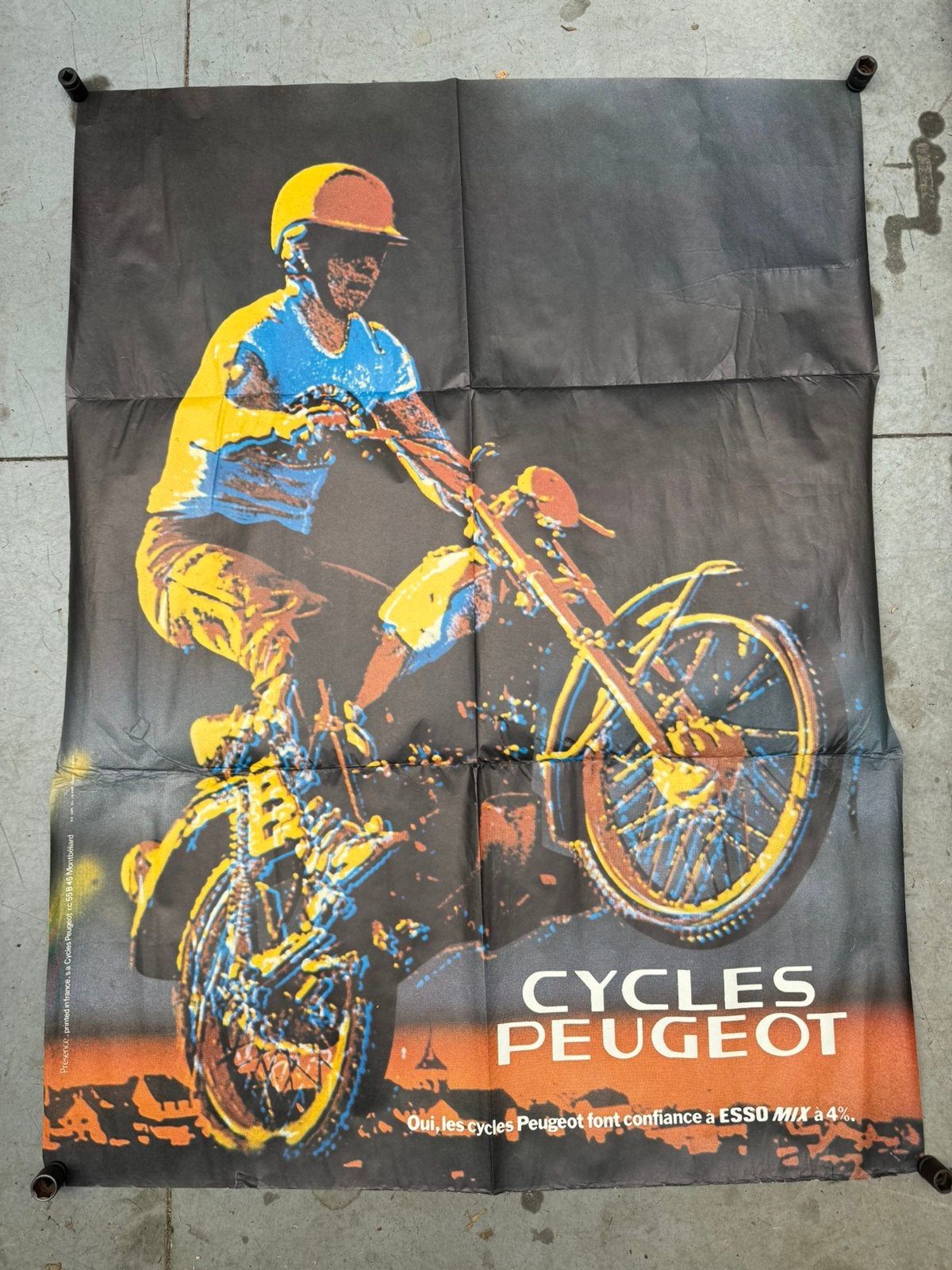 Affiche poster peugeot cycles sx5, Enlèvement ou Envoi, Rectangulaire vertical, Utilisé, Autres sujets/thèmes
