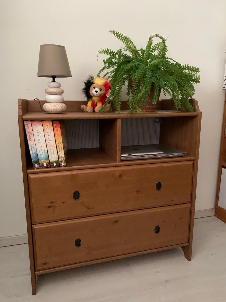 Ladekast Ikea Leksvik - 4 laden - 82hx49dx95b, Maison & Meubles, Armoires | Commodes, Utilisé, Pin, Enlèvement