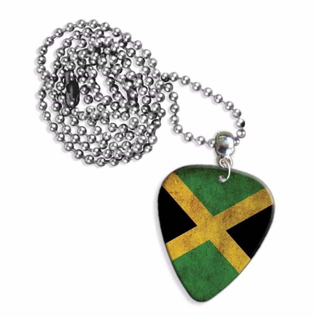 Plectrum ketting, sleutelhanger van Jamaicaanse grunge vlag, Verzamelen, Ophalen of Verzenden, Nieuw