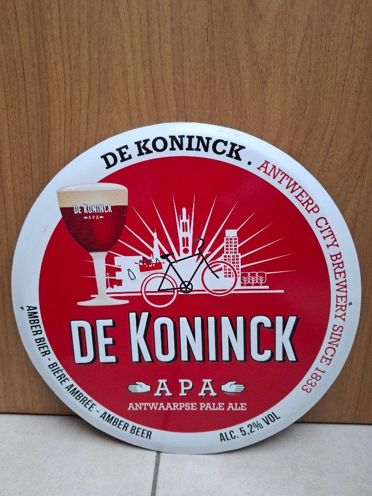 Reclamebord bier De Koninck, Ophalen of Verzenden, Nieuw, Reclamebord, Plaat of Schild, De Koninck