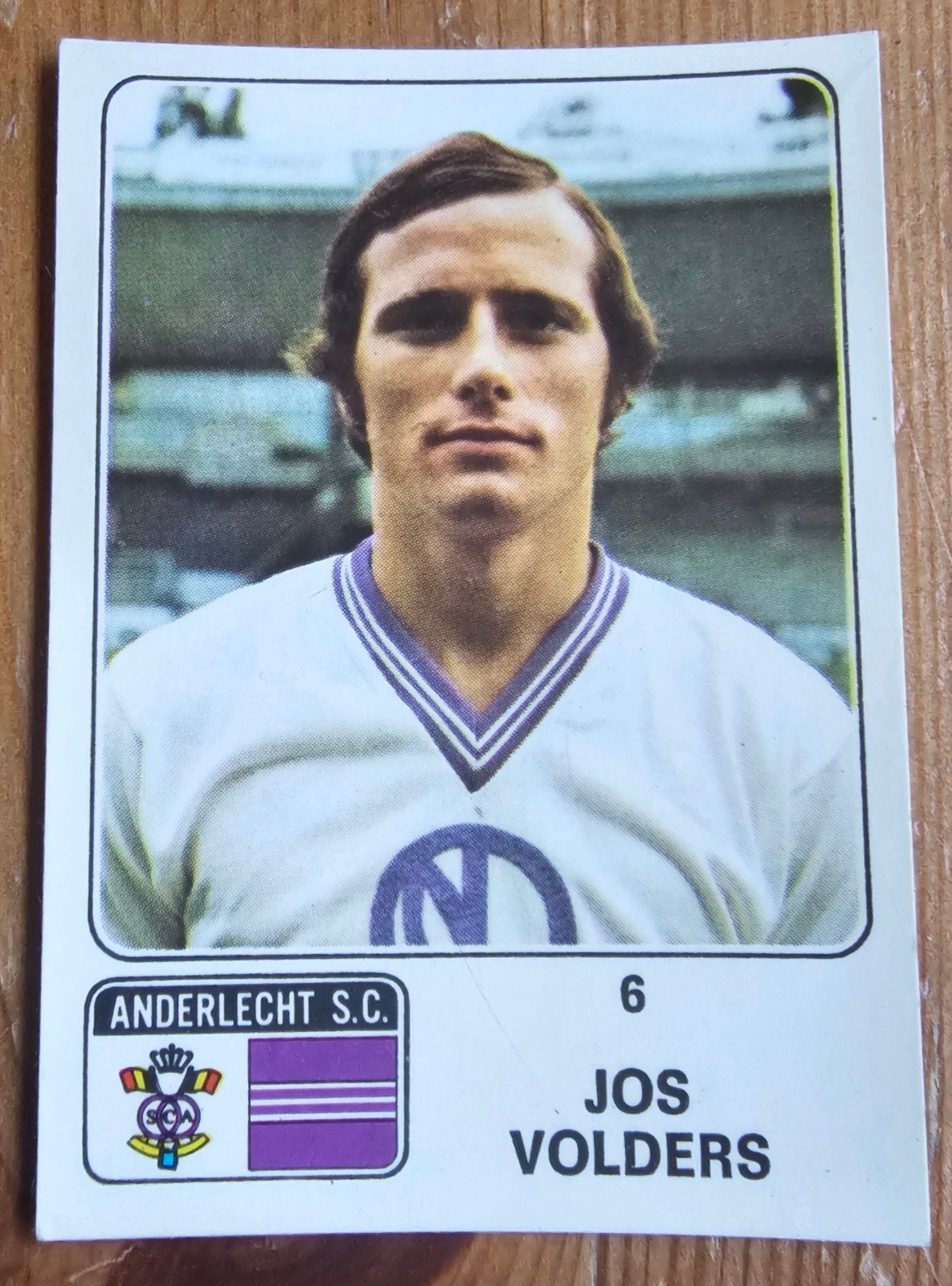 Panini Football 73-74 #6 Jos Volders Anderlecht Voetbal!, Ophalen of Verzenden, Zo goed als nieuw, Sticker