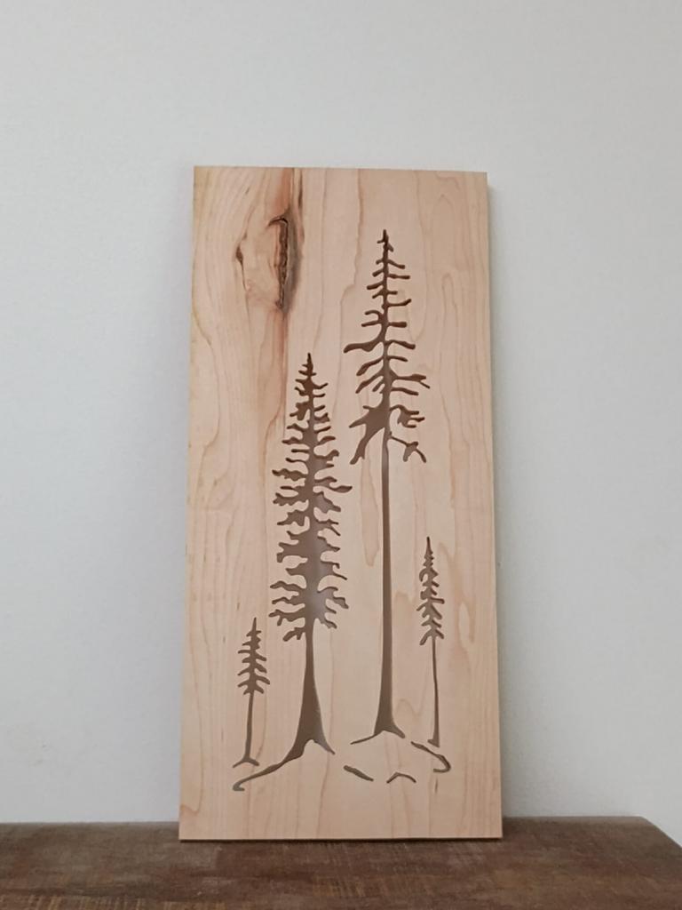 Wanddecoratie dennenbomen-handgemaakt, Ophalen of Verzenden, Nieuw