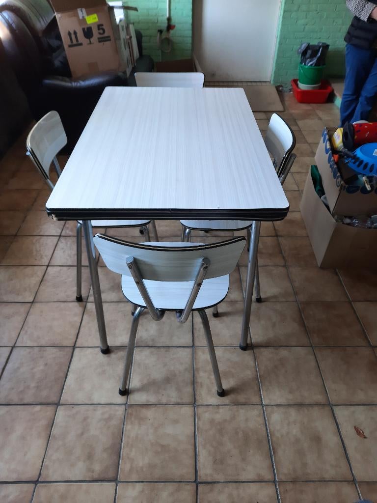Tafel, Huis en Inrichting, Tafels | Eettafels, Ophalen, Gebruikt, Vier personen