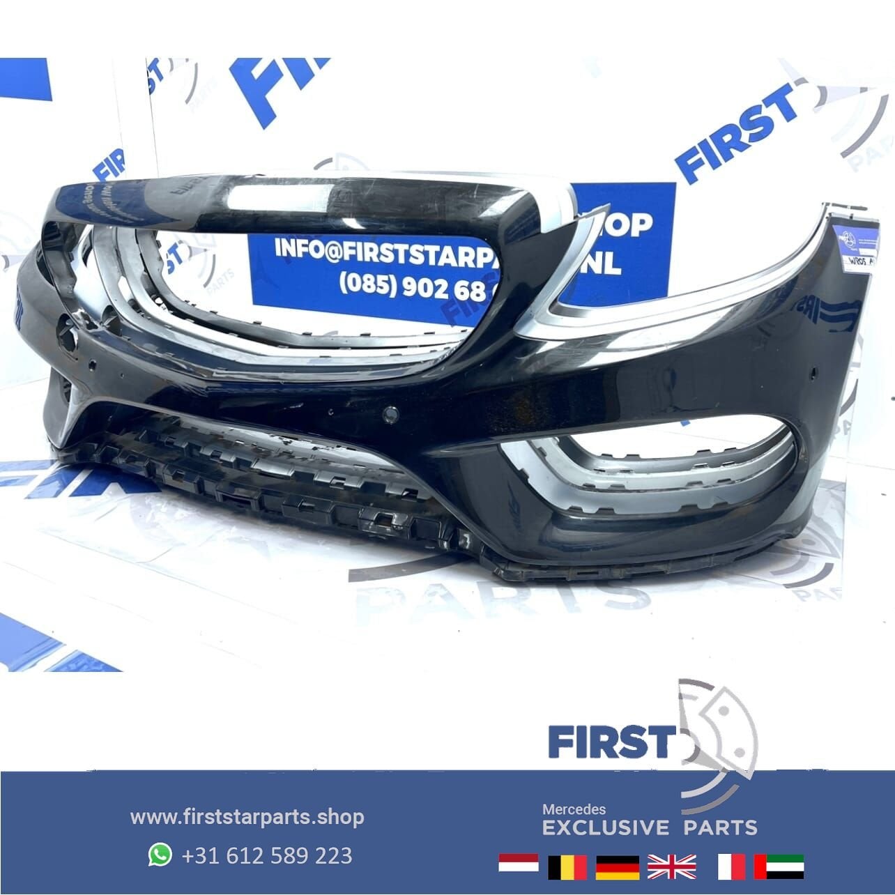 W205 BUMPER AMG VOORBUMPER 2014-2017 Mercedes C Klasse C43 Z, Utilisé, -, Avant, -