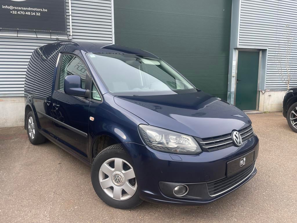 Volkswagen Caddy 1.6TDI/DSG Automaat/Led-Xenon/Gekeurd, Auto's, Volkswagen, Gebruikt, 4 cilinders, Blauw, Leder