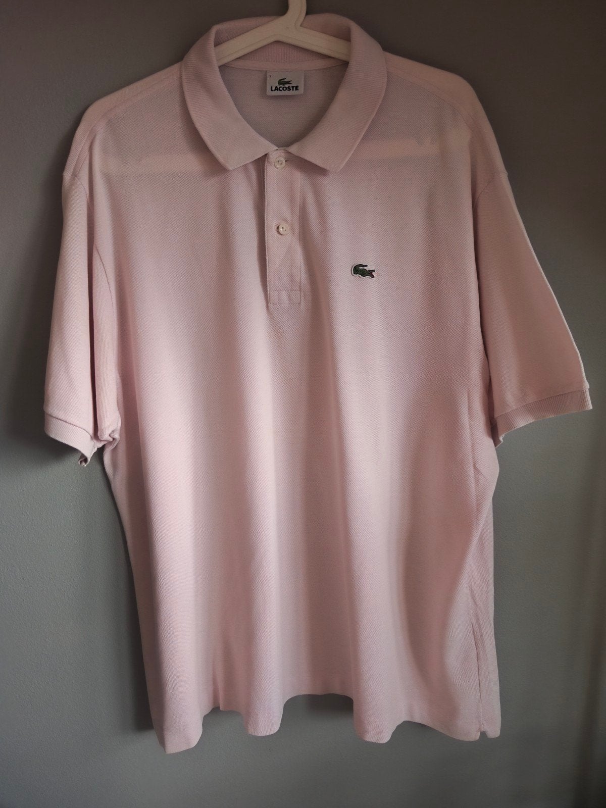 Polo Lacoste rose pâle – Taille 7 – Crocodile brodé, Vêtements | Hommes, Enlèvement ou Envoi, Rose, Porté, Pull ou Veste