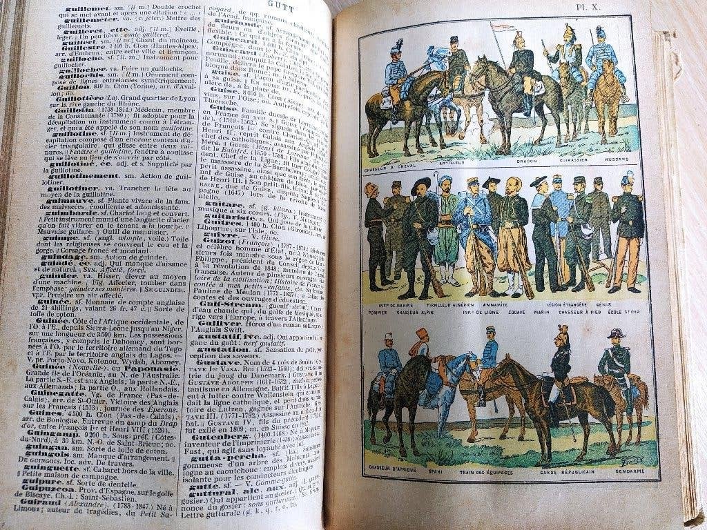 vintage Petit Larousse(1959)+nouveau dictionnaire(1896)illus, Enlèvement ou Envoi