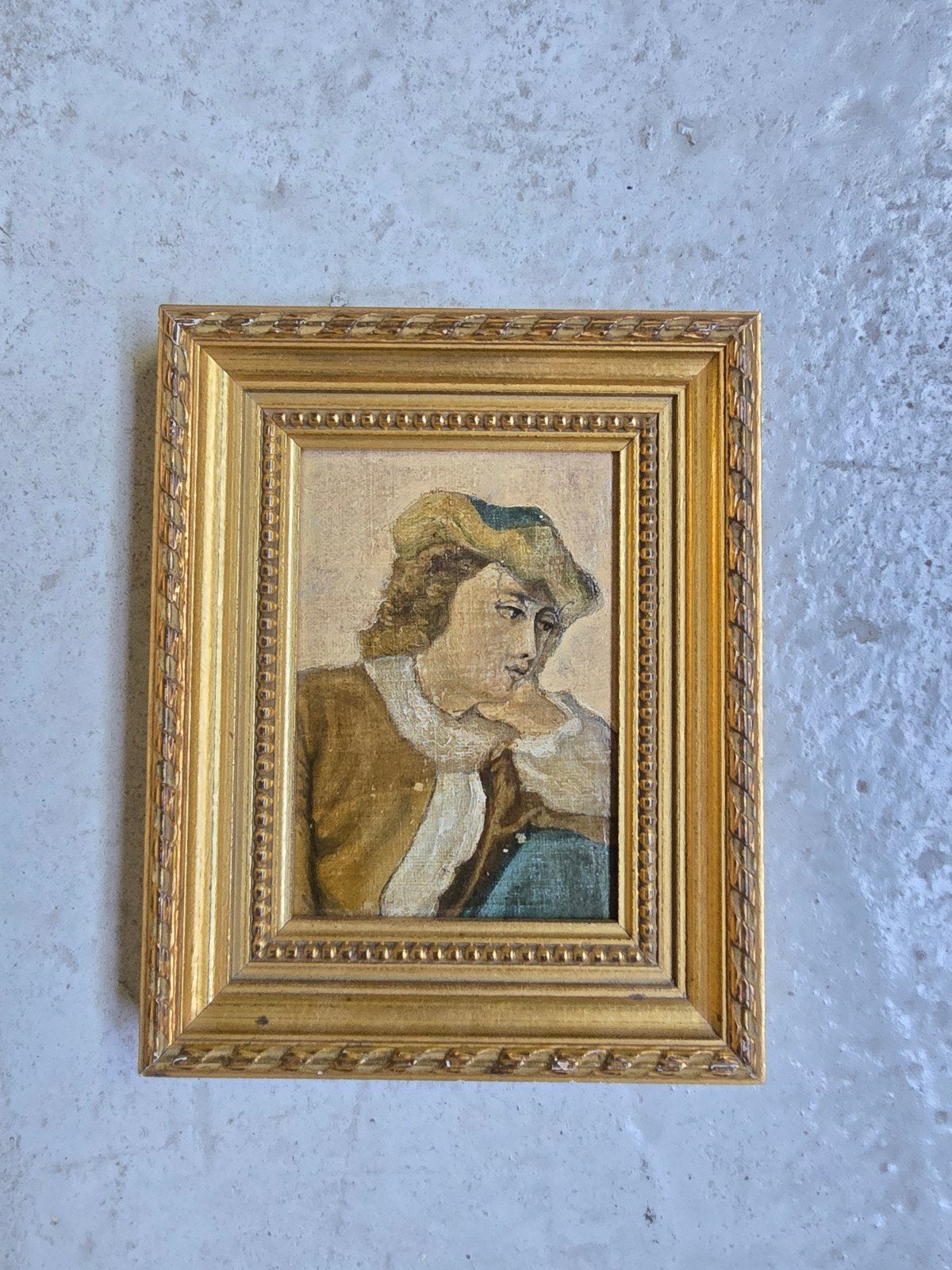 peinture ancienne (très ancienne), Portrait ou Personnes, Enlèvement ou Envoi, Peinture à l'huile, Peint à la main