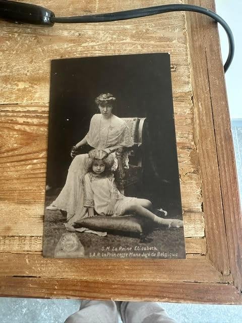 postkaart carte postale reine Eisabeth princesse Marie José, Elisabeth, Kaart, Foto of Prent, Nieuw, Ophalen of Verzenden