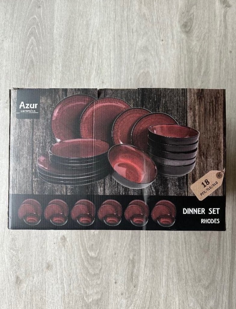 Zeer mooi tafelservies „Bordeaux” 18 stuks nieuw - 65€, Ophalen, Keramiek, Nieuw, Bord(en)