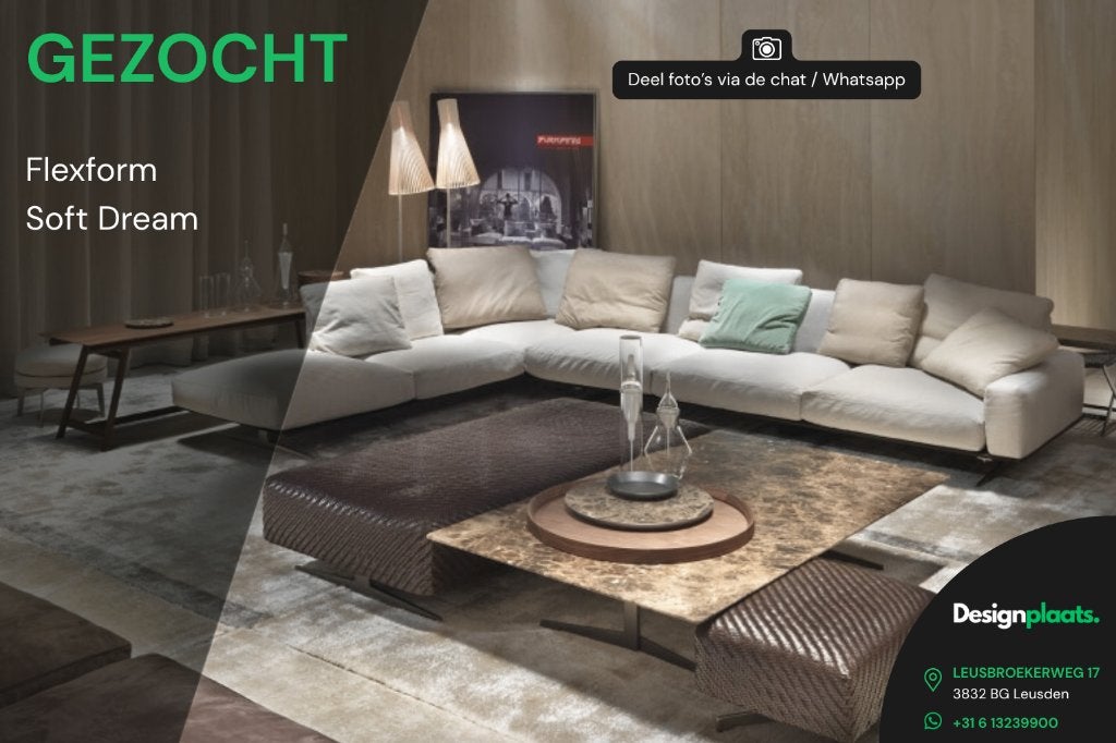 RECHERCHÉ: Flexform Soft Dream — Achat immédiat, Enlèvement ou Envoi, Banc d'angle, Tissus, Bankstel Bank Zetels Sofa Hoekbank Design bank