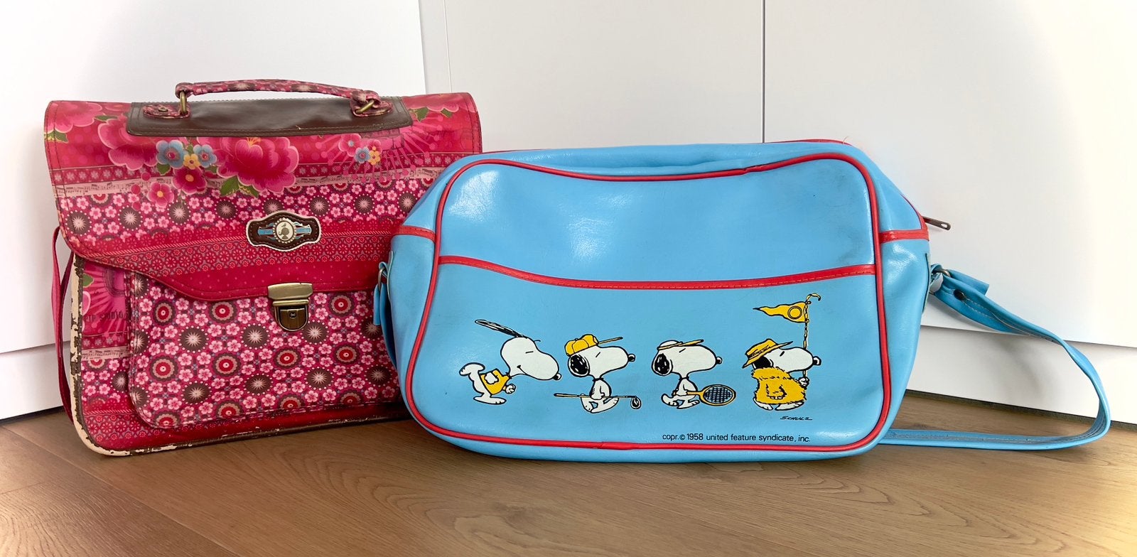 Sac original p. ordinateur Pip Studio + sac Vintage Peanuts, Enlèvement ou Envoi, Rose, Moins de 35 cm, Utilisé