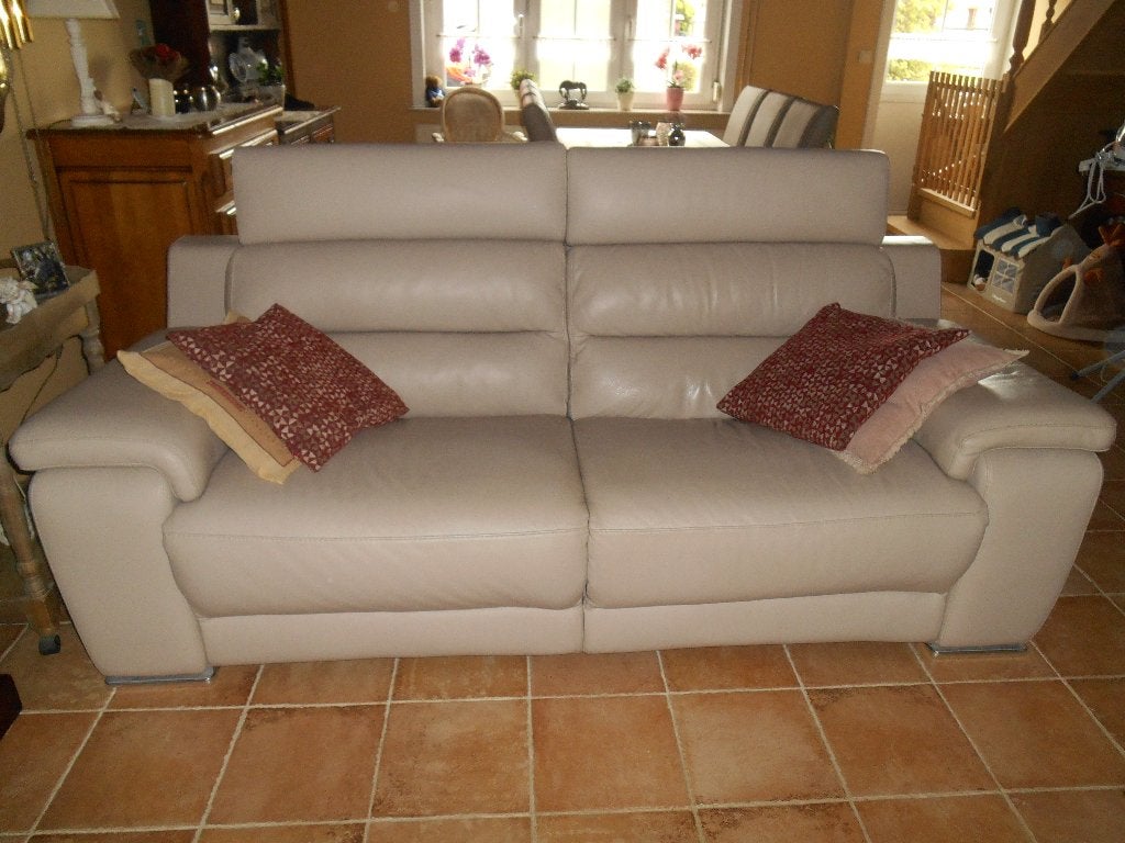 CANAPE EN CUIR PARFAIT ETAT, Maison & Meubles, Enlèvement, Comme neuf, Cuir
