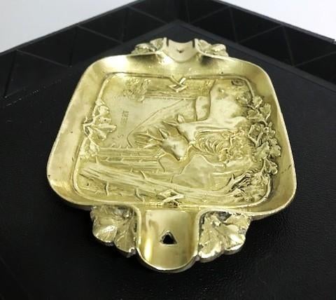 Asbak Brons Jacht St.Hubert Hert Ardennen Antiek😎💑🎁🤗⚡👌, Antiek en Kunst, Ophalen of Verzenden, Brons