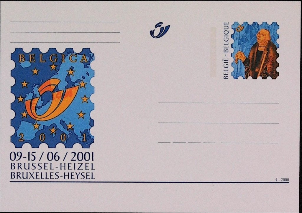 België / Belgique Briefkaart BK85 Belgica 2001, Postzegels en Munten, Ophalen of Verzenden, Zonder stempel, Postfris, Postfris