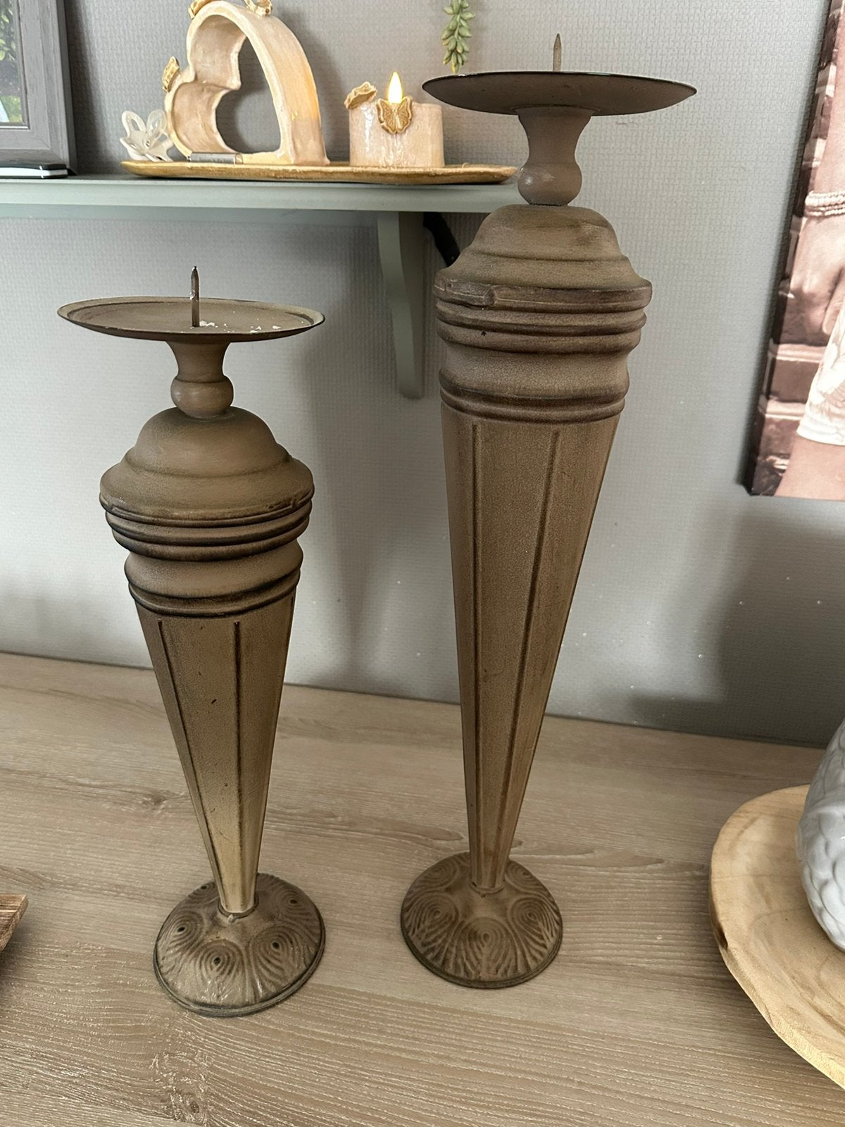 2 landelijke kandelaars, Ophalen, Zo goed als nieuw, Kandelaar