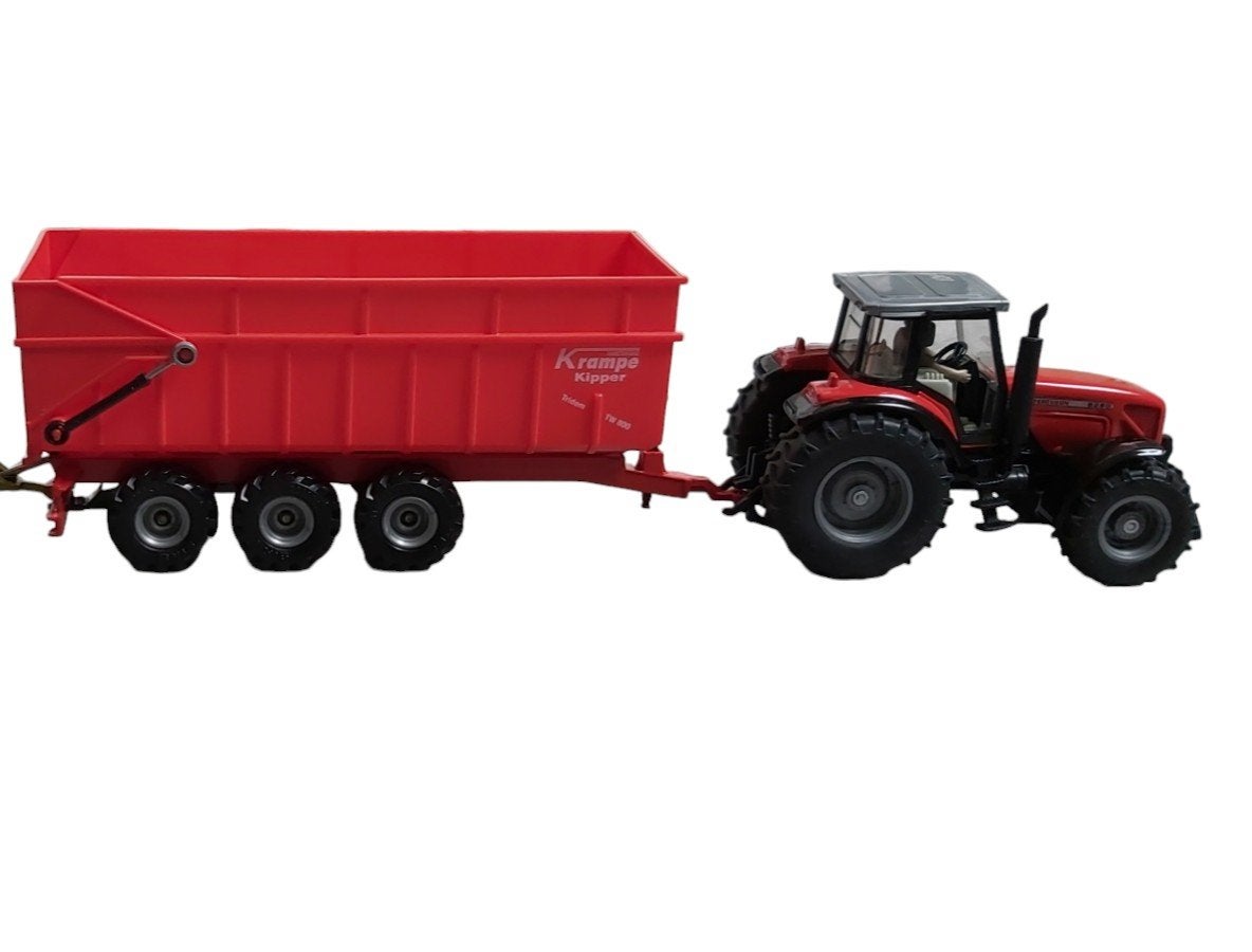 Siku 3251,2966 Massey Ferguson 8280 Xtra + krampe kiepwagen, Hobby en Vrije tijd, Ophalen of Verzenden, Zo goed als nieuw, Tractor of Landbouw