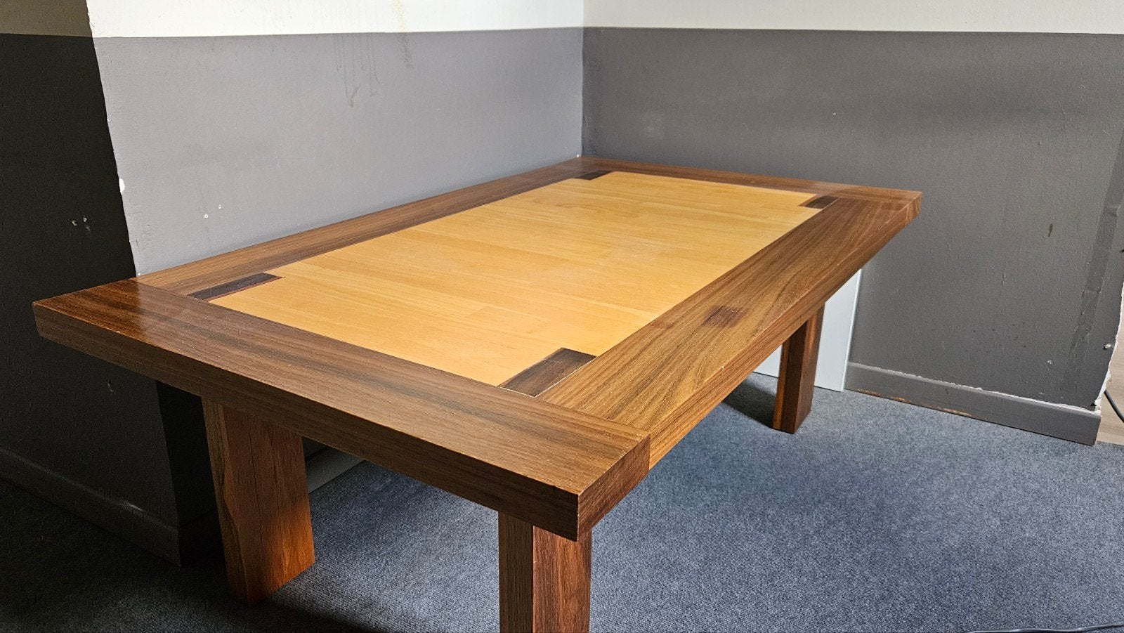 Unieke Handgemaakte Salontafel – Massief Padouk & Rubberwood, Ophalen