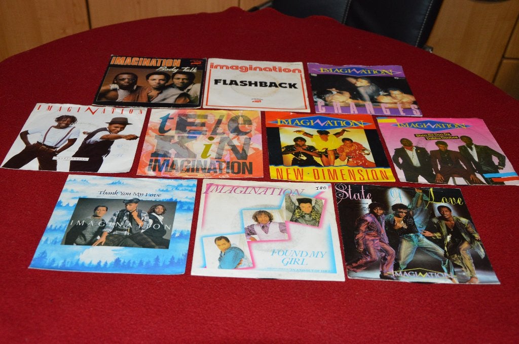 45t vinylsingels van de discogroep IMAGINATION, CD & DVD, Vinyles | Dance & House, Comme neuf, Disco, 1980 - 1989, 7 inch, Enlèvement ou Envoi