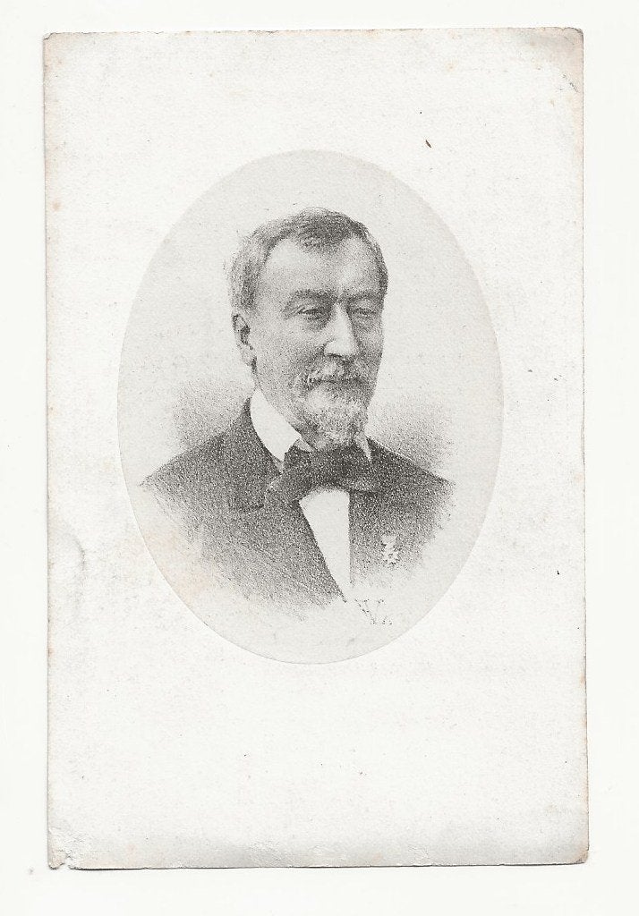1885 doodsprentje litho van loo adel de kerchove, Verzamelen, Bidprentjes en Rouwkaarten, Ophalen of Verzenden, Rouwkaart