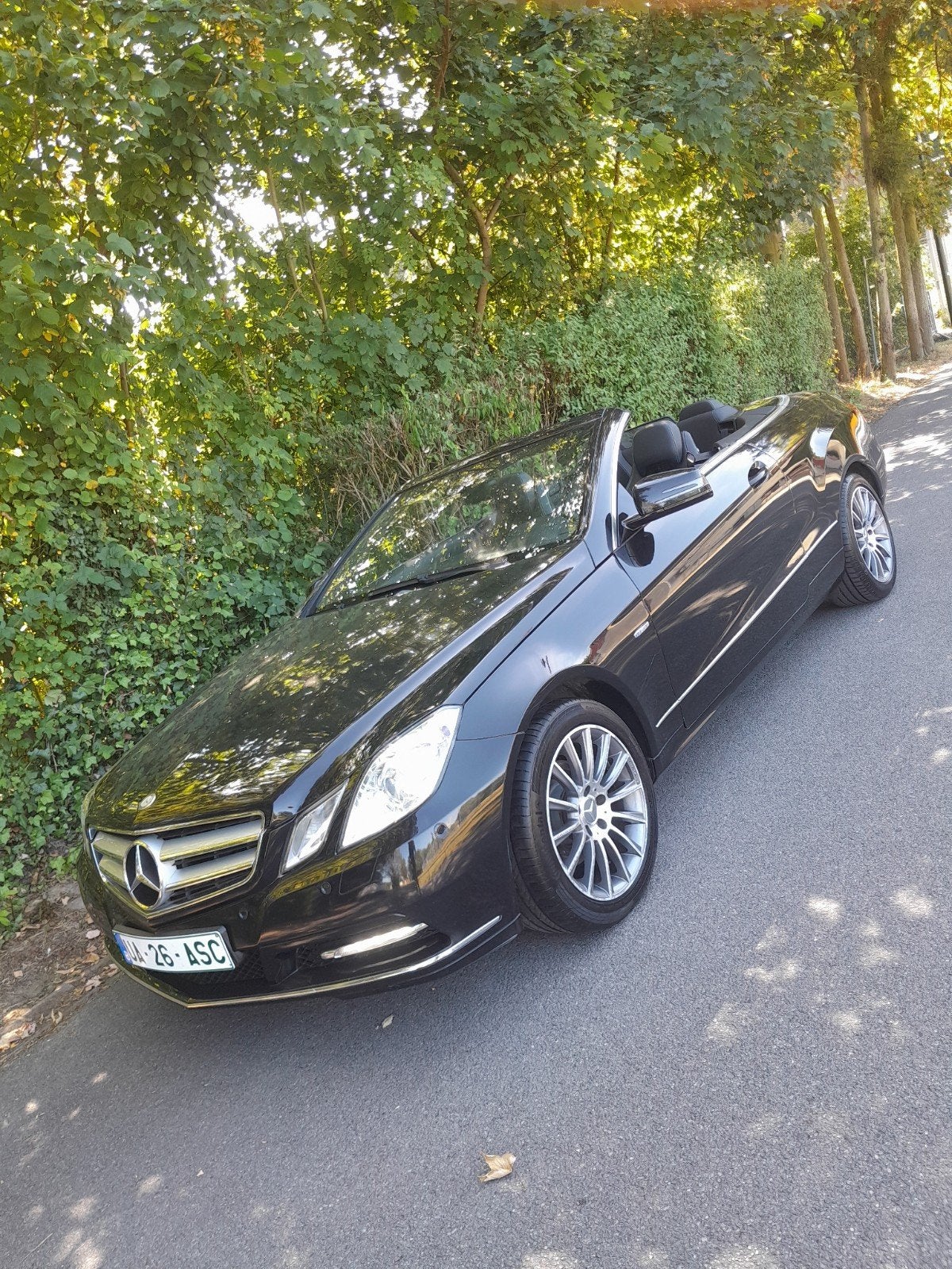 mercedes e200cgi benzine, Auto's, Zwart, Cabriolet, Zwart, Leder