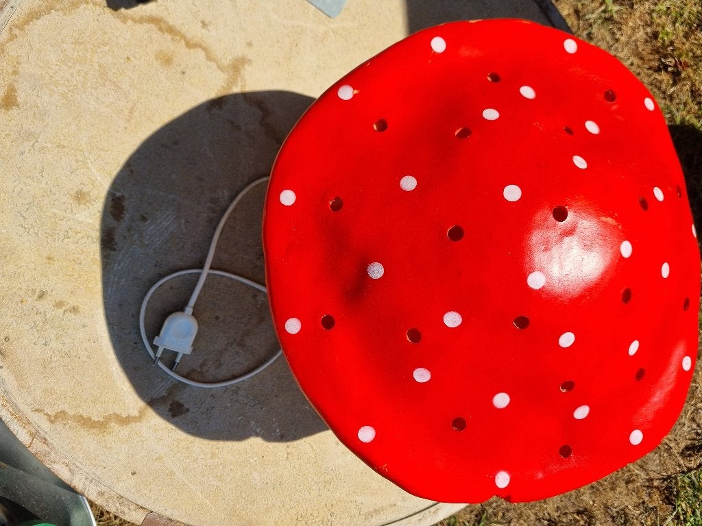 Heico lamp Paddestoel. 1992., Ophalen, Gebruikt, Rood, Lamp