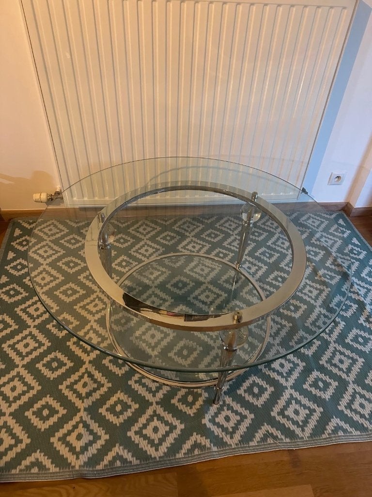 Designer glazen tafel, Maison & Meubles, 50 – 75, Rond, 50 à 100 cm, Comme neuf