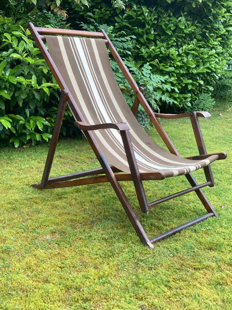 Transatlantieker, Tuin en Terras, Ophalen, Gebruikt, Hout, Verstelbaar