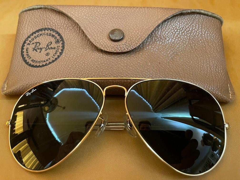Vintage B&L Ray-Ban Aviator 62 zonnebril G20 grijze lens A15, Ophalen of Verzenden, Zo goed als nieuw, Zonnebril, Ray-Ban