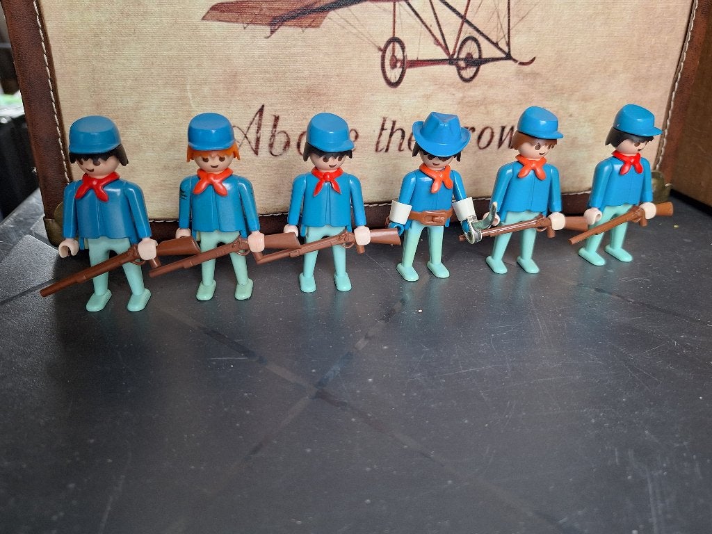 Western setje 7 blauwbloezen, Kinderen en Baby's, Speelgoed | Playmobil, Ophalen