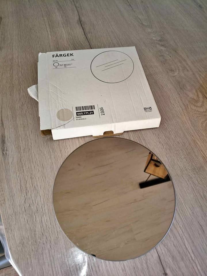 Lot de 4 miroirs Ikea, Enlèvement, Comme neuf, Rond, Moins de 50 cm