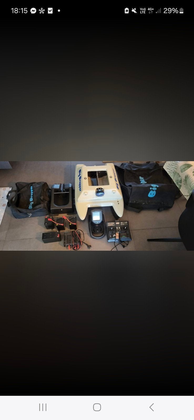 Voerboot-BIG DROPPER  met dieptemeter humminbird, Ophalen, Zo goed als nieuw