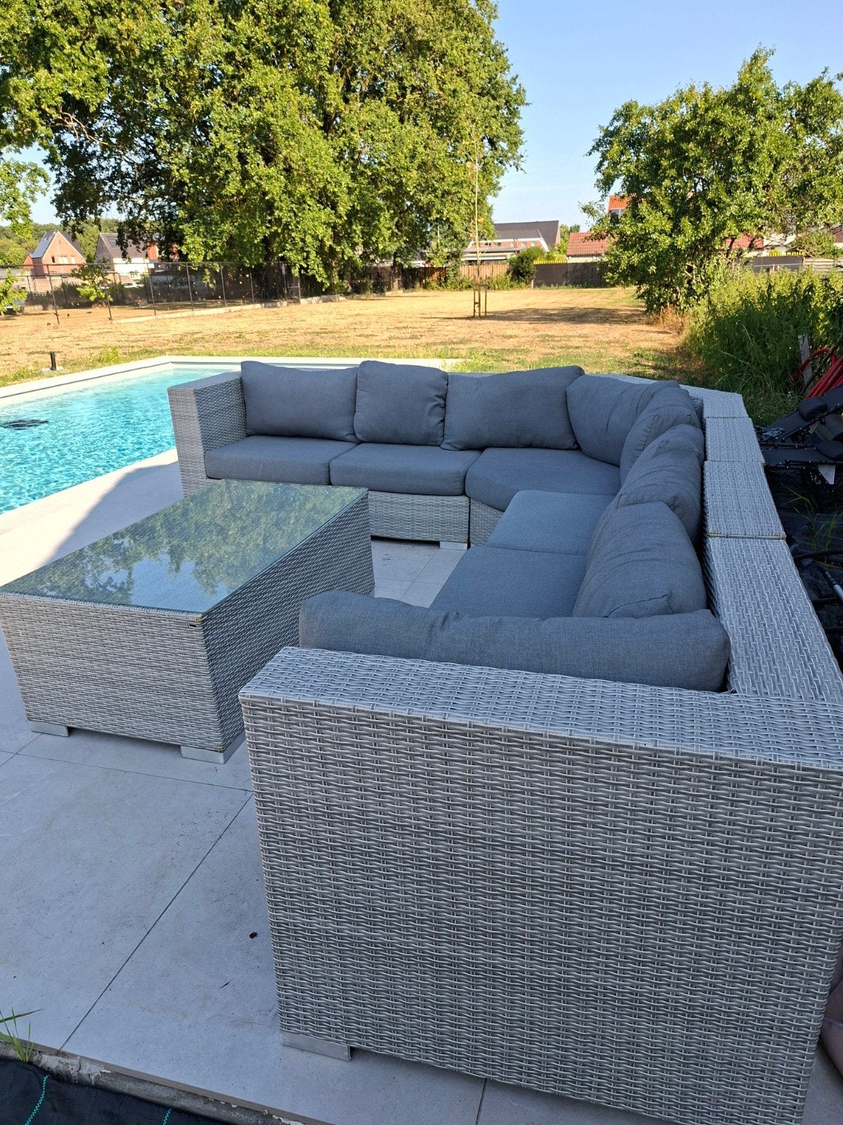 zeer ruime lounge. Mag snel weg. Prijs bespreekbaar, Jardin & Terrasse, Ensembles de jardin, Synthétique, Utilisé, Sets de jardin