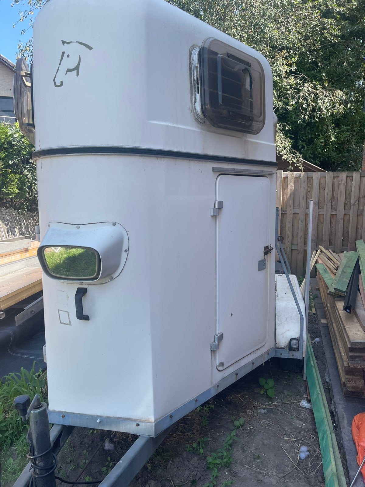 Trailer (zonder papieren), Enlèvement, Utilisé, Polyester, Remorque 2 chevaux