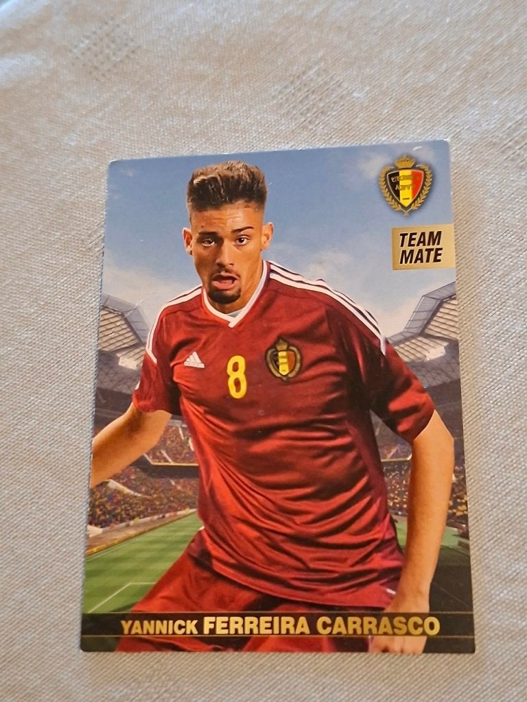 Panini / Voetbalkaart / Yannick Carrasco / Rode Duivels, Ophalen of Verzenden, Zo goed als nieuw, Spelerskaart
