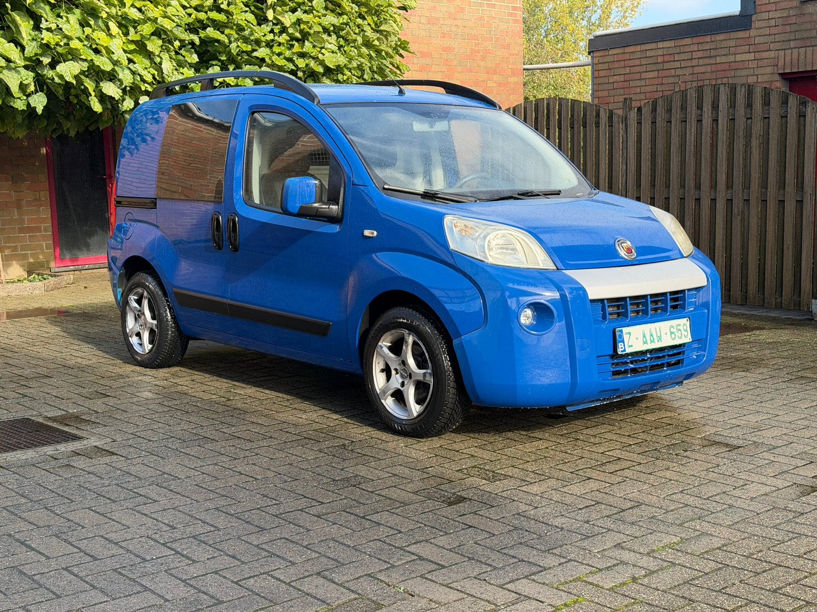 Fiat Fiorino 1.3 diesel, 2009 bouwjaar, airco, Auto's, 4 deurs, Blauw, Bedrijf, Grijs