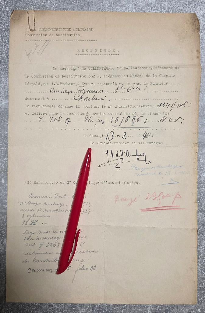Foot Hunters+WW2+Militaria+Caserne Leopold+Namen, Verzamelen, Militaria | Algemeen, Rijkswacht, Overige typen, Ophalen of Verzenden
