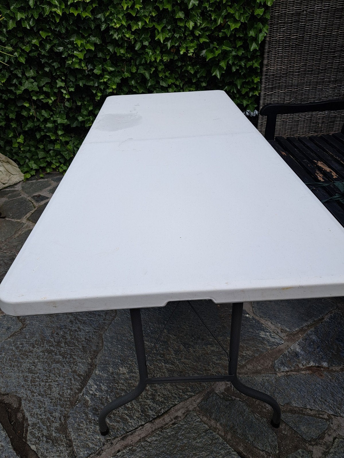 Witte inklapbare tuintafel, Tuin en Terras, Tuintafels, Ophalen
