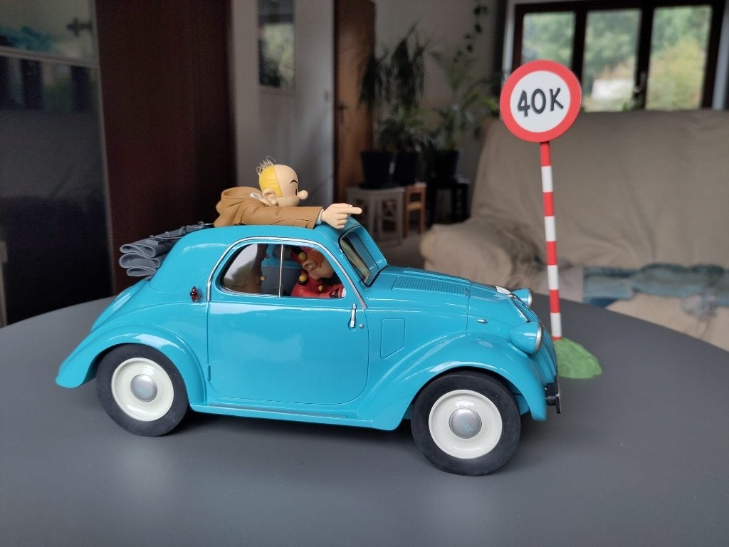 Fiat 500 Topolino (1937)- GF07 Spirou et Fantasio, Enlèvement, Comme neuf, Statue ou Figurine