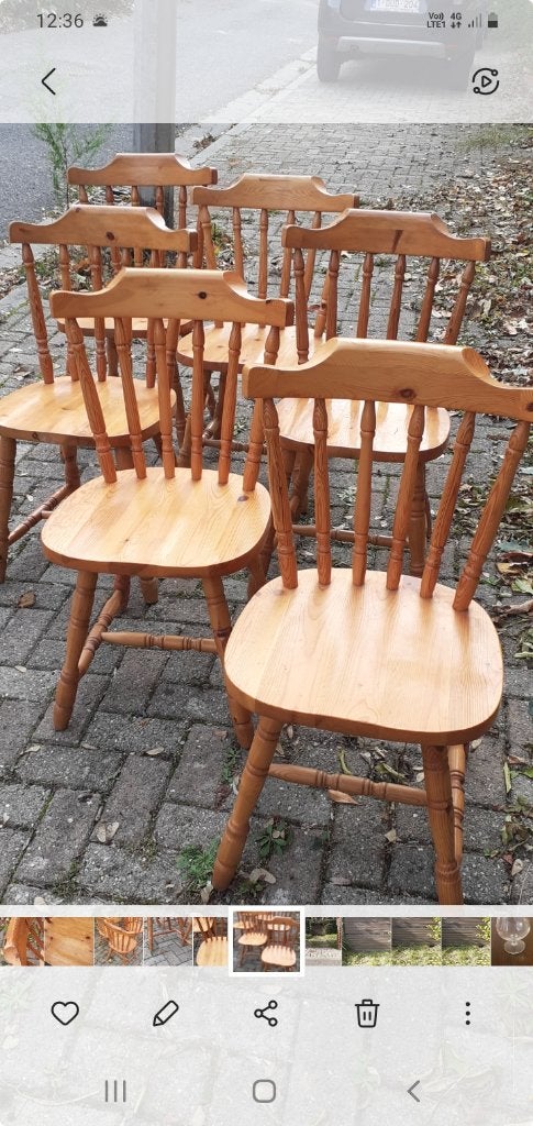 Chaises en pin massif, Maison & Meubles, Autres couleurs, Campagne, Enlèvement, Bois
