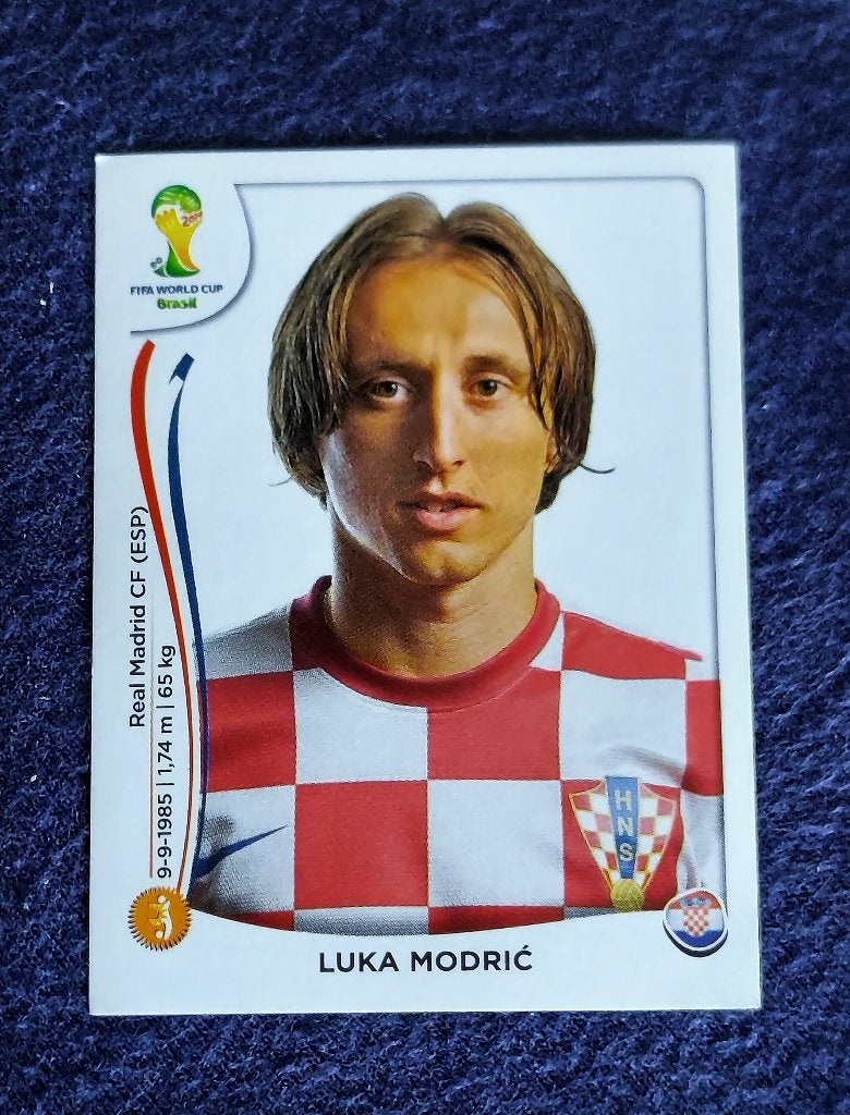 Panini sticker card voetbal ' WK Brasil 2014 - L. Modric ', Hobby & Loisirs créatifs, Autocollants & Images, Neuf, Autocollant