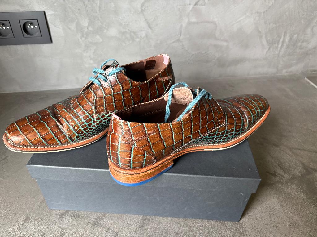 Floris van Bommel maat 9 (43) 14285, Kleding | Heren, Schoenen, Bruin, Floris van Bommel, Ophalen of Verzenden, Gedragen
