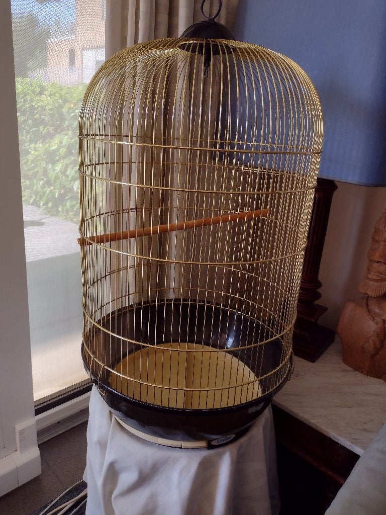 CAGE À OISEAUX modèle rond. 65 cm de haut, Enlèvement, Utilisé, Métal, Cage à oiseaux