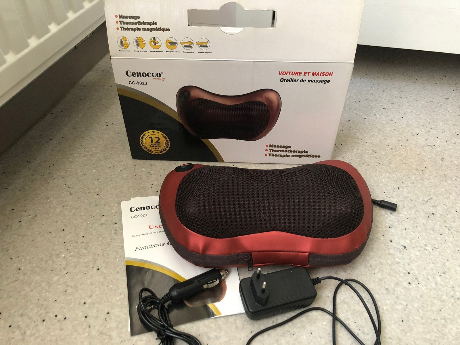 Oreiller de massage utilisable en voiture et maison neuf, Enlèvement, Neuf