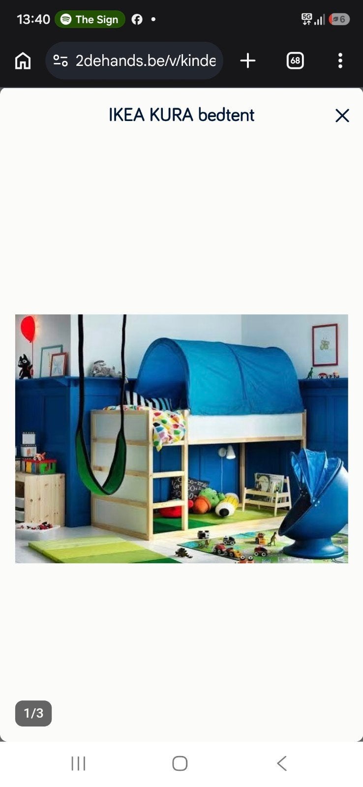 ikea kura bedtent, Kinderen en Baby's, Ophalen