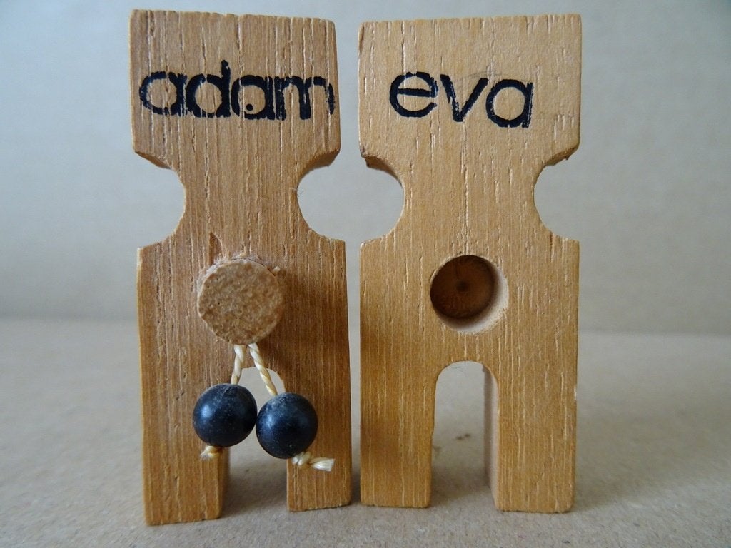 Curiosa miniatuur design beeldjes Adam en Eva Ismo Kajander, Ophalen of Verzenden