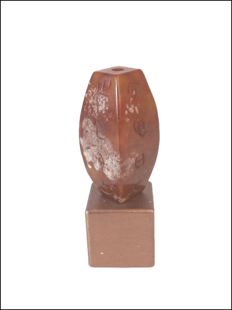 Dzi, Antiquités & Art, Art | Art non-occidental, 6 cm, Chine, Orange, Sculpté